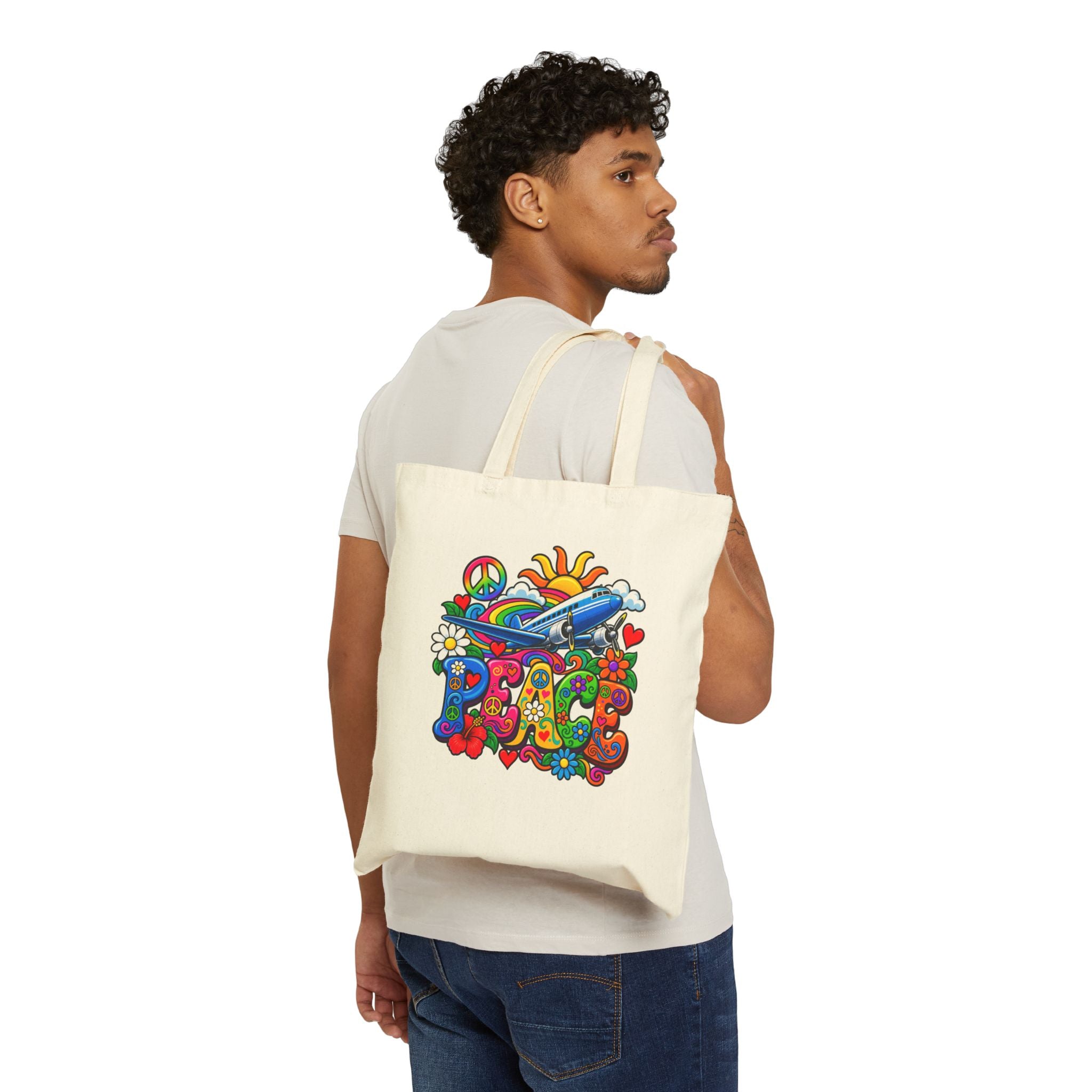 Peace -Tote Bag - Retro Series | Canvas Travel Tote