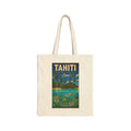 Tahiti Vintage Travel Canvas Tote