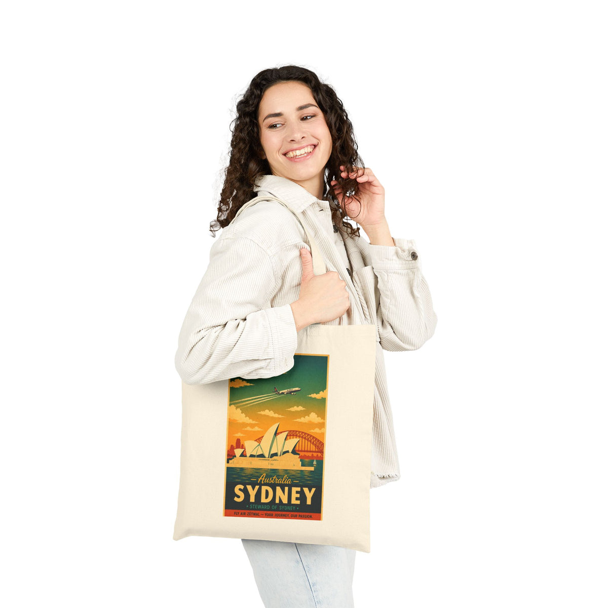 Sydney Australia Vintage Travel Canvas Tote