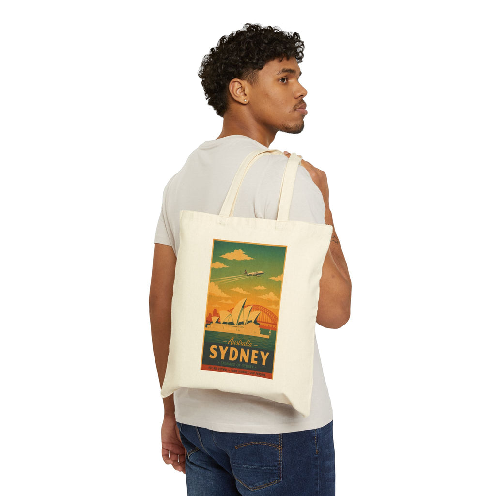 Sydney Australia Vintage Travel Canvas Tote