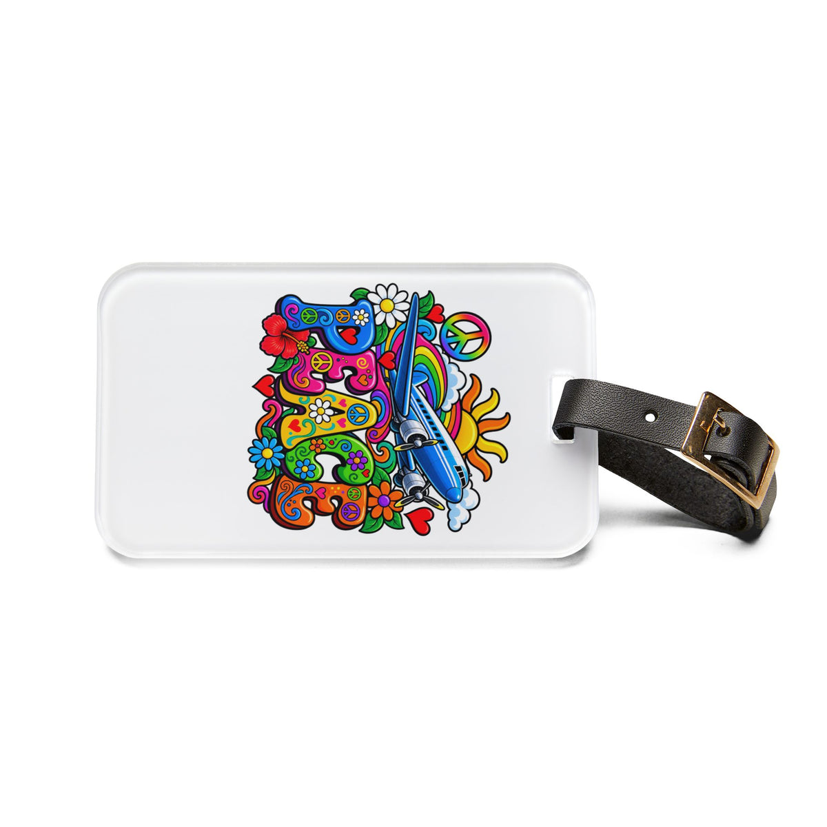 Peace - Retro Series -  Luggage Tag | travel airplane luggage ID tag