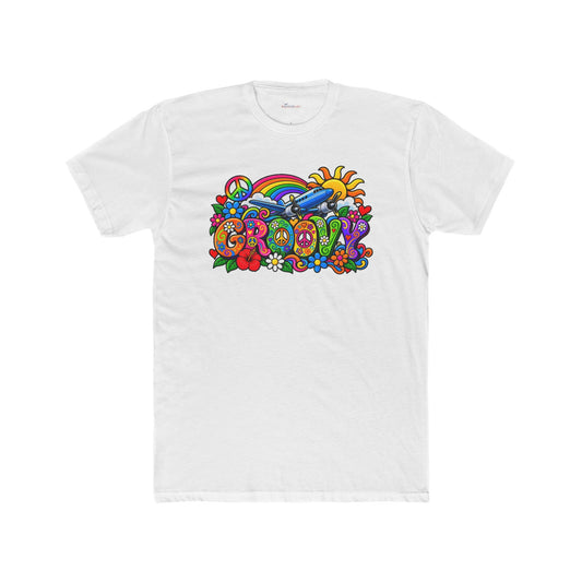 Groovy Skies Retro Graphic T-Shirt - plane