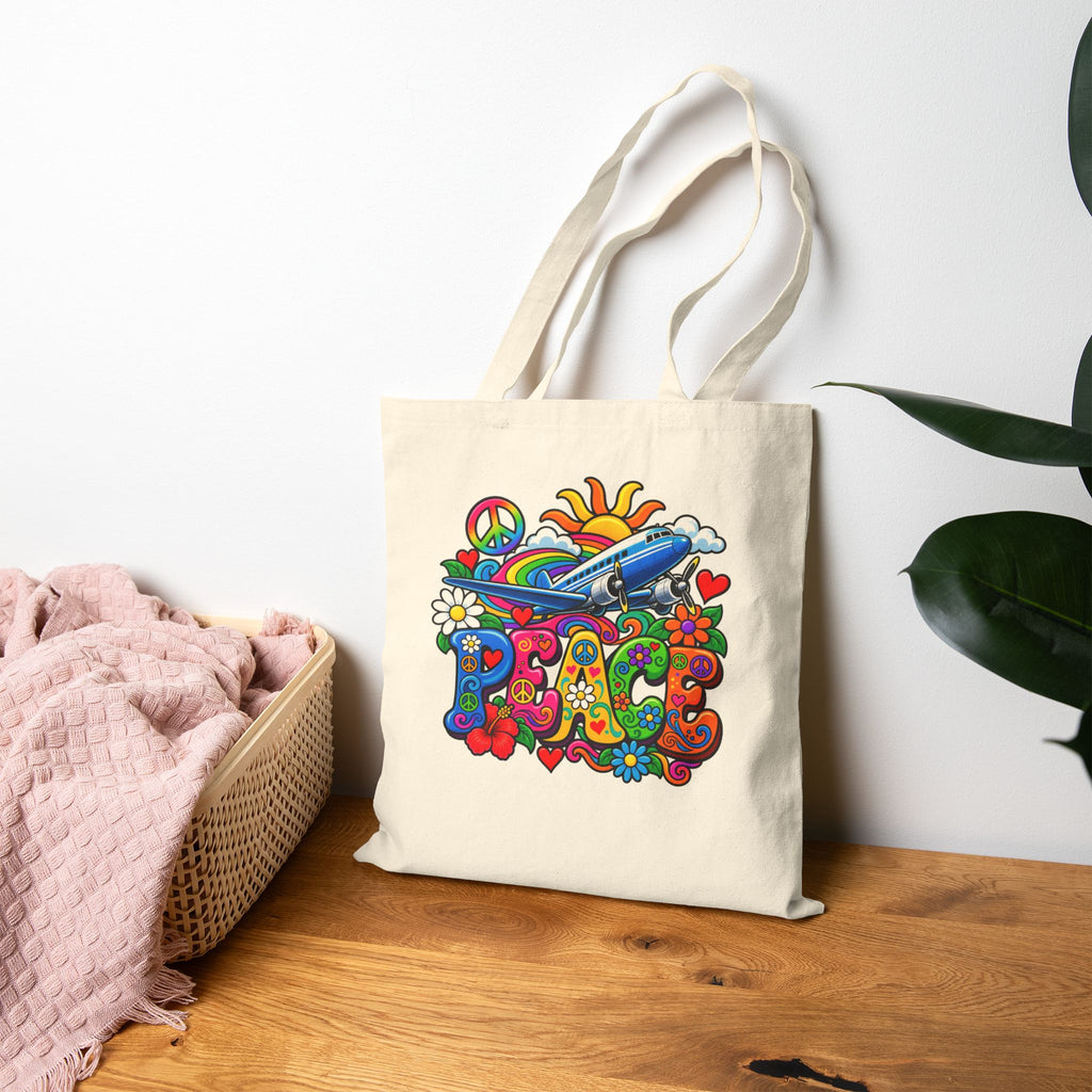 Peace -Tote Bag - Retro Series | Canvas Travel Tote