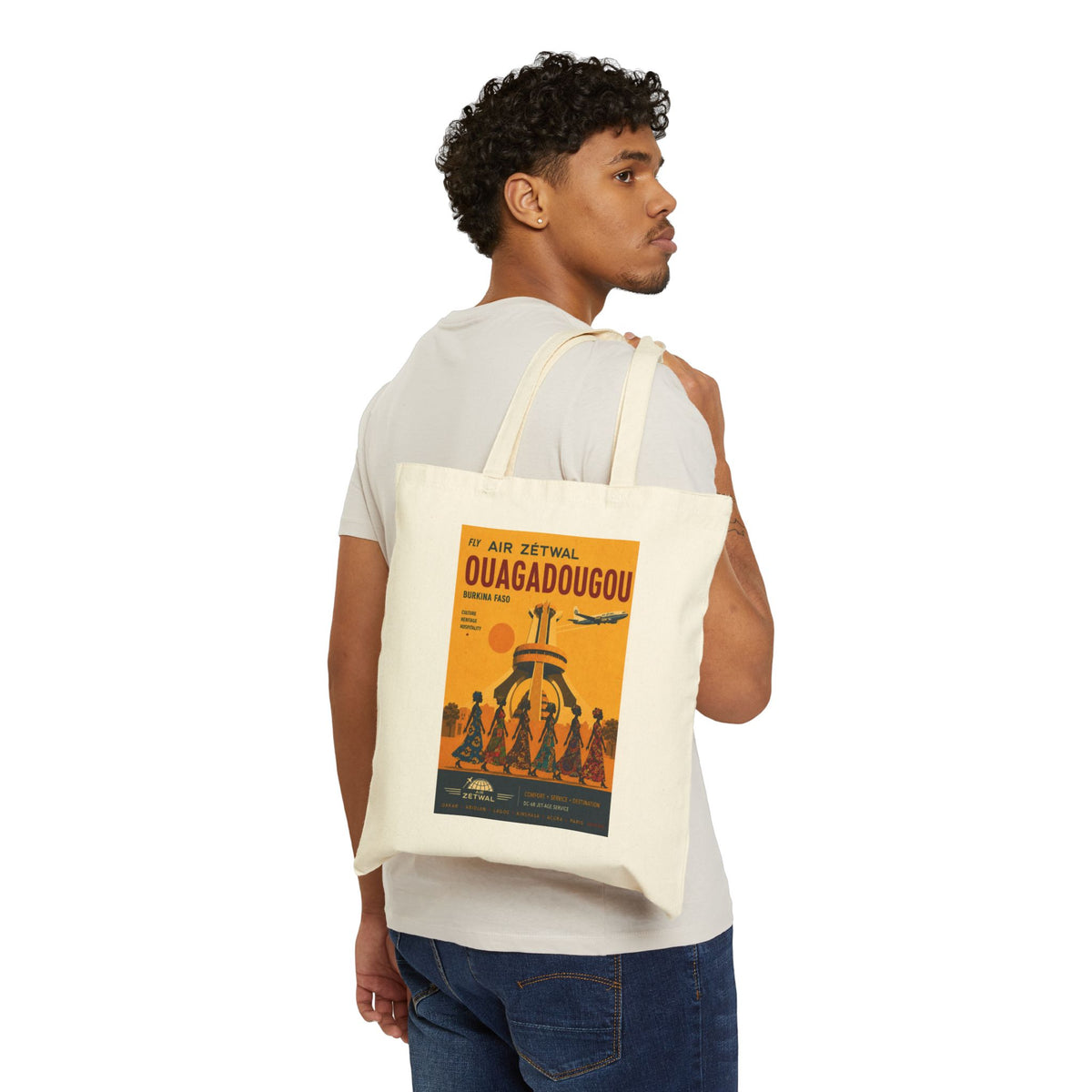 Ouagadougou Burkina Faso Vintage Travel Canvas Tote