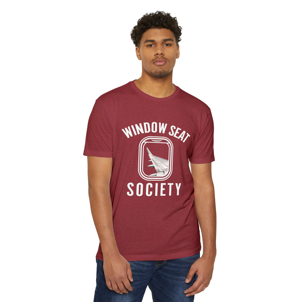 Window Seat Society T-Shirt — Retro Airplane Travel Tee