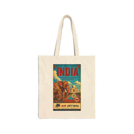 India Vintage Travel Canvas Tote