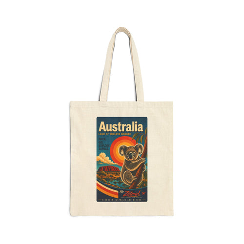 Australia Koala Vintage Travel Canvas Tote