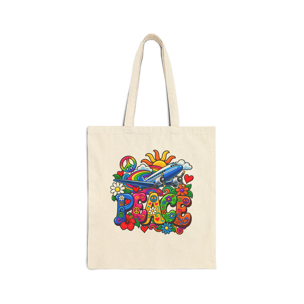 Peace -Tote Bag - Retro Series | Canvas Travel Tote