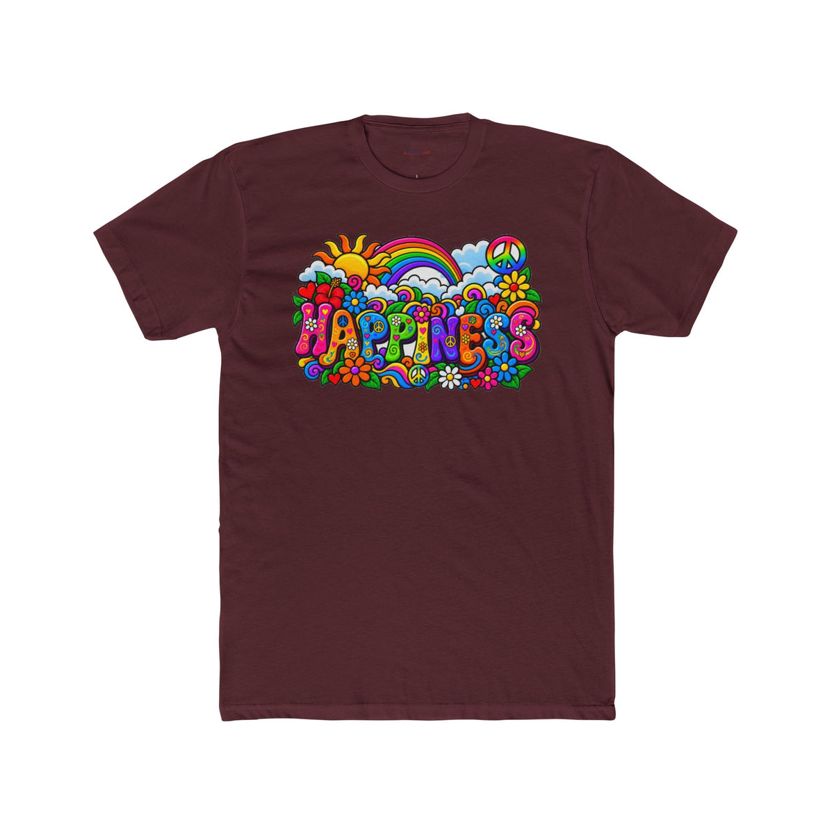 Happiness in Full Colour – Retro Rainbow Graphic T-Shirt