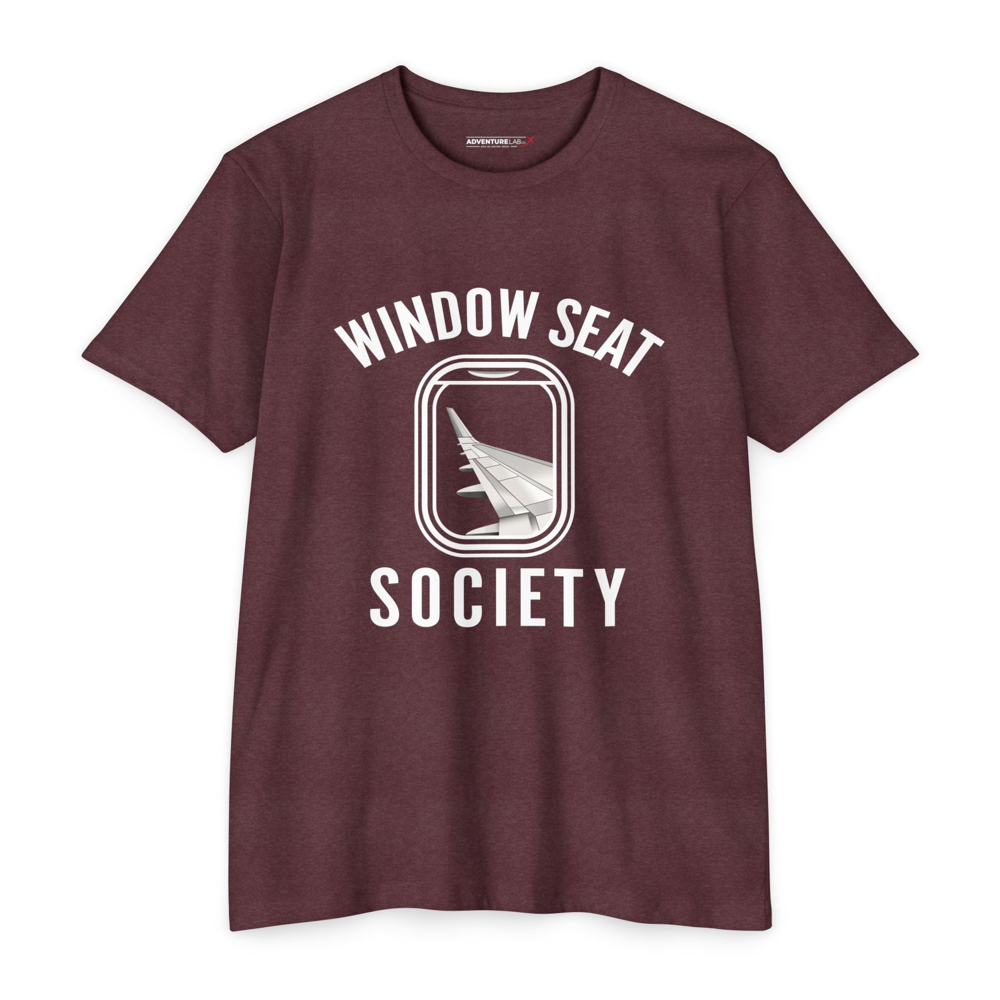 Window Seat Society T-Shirt — Retro Airplane Travel Tee