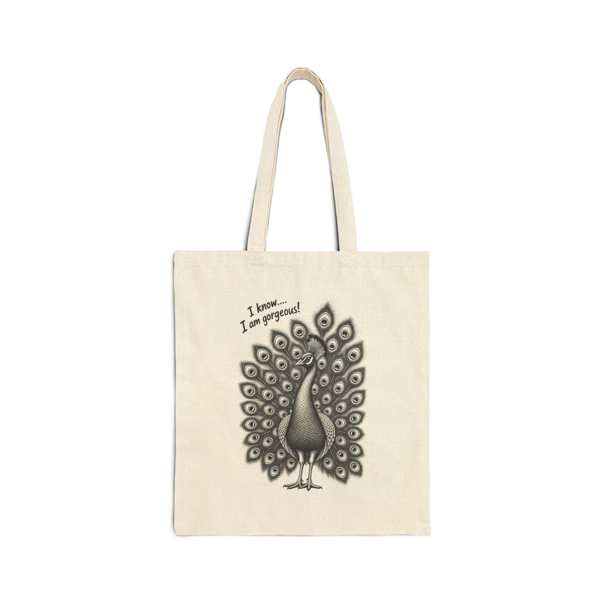 Peacock -Tote Bag - Cheeky Series | Canvas Travel Tote