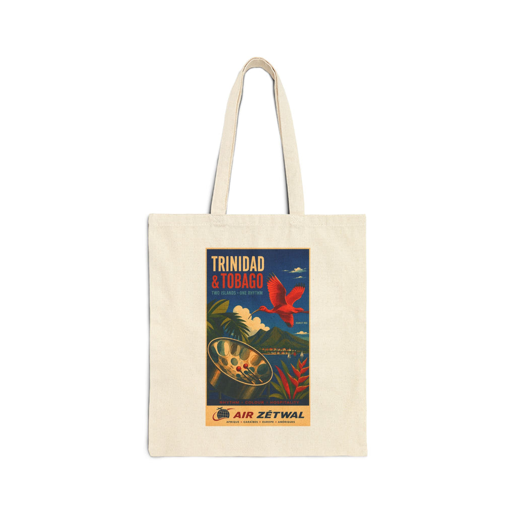 Trinidad and Tobago Vintage Travel Canvas Tote