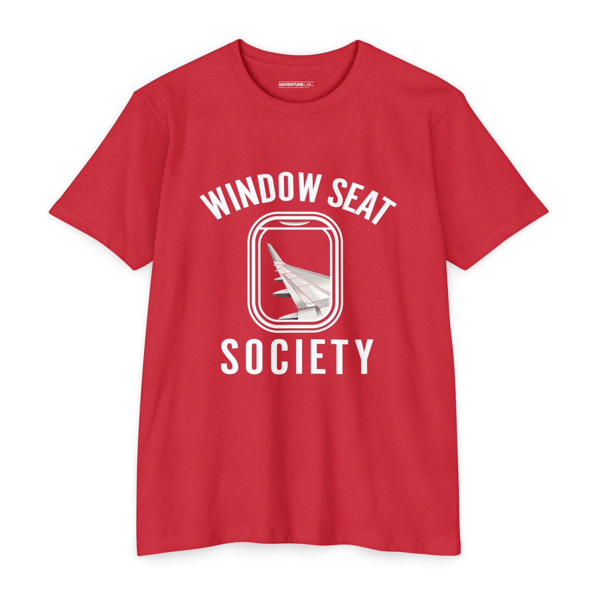 Window Seat Society T-Shirt — Retro Airplane Travel Tee