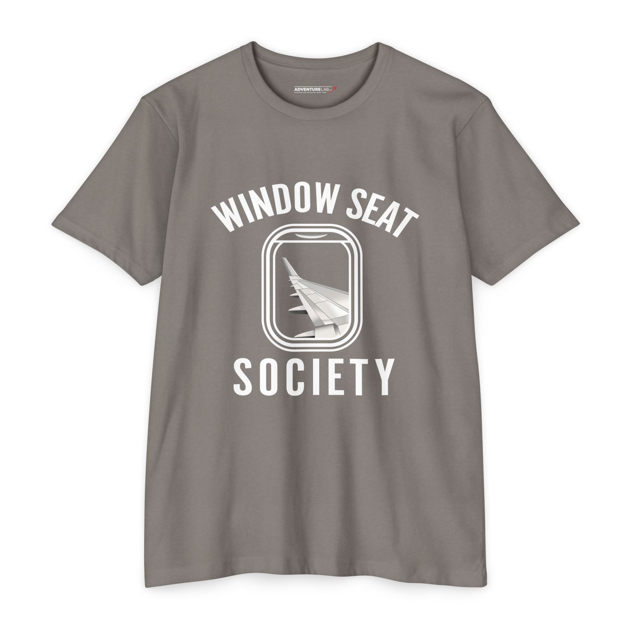 Window Seat Society T-Shirt — Retro Airplane Travel Tee