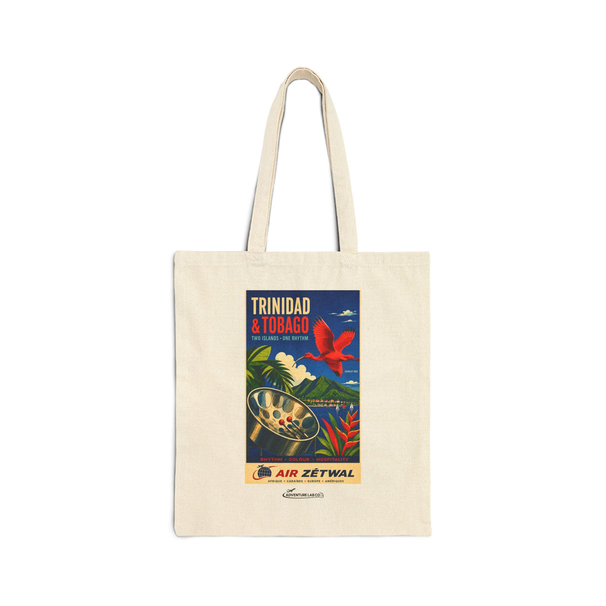 Trinidad and Tobago Vintage Travel Canvas Tote