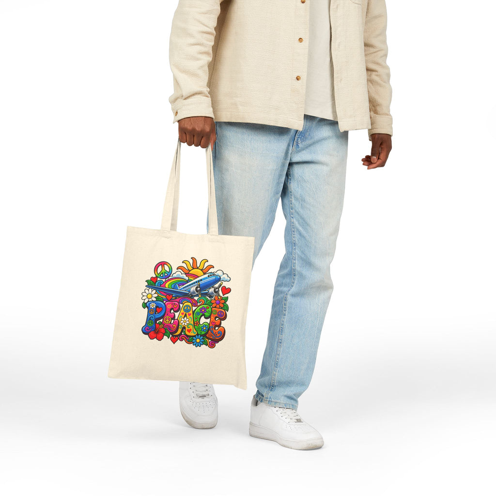 Peace -Tote Bag - Retro Series | Canvas Travel Tote