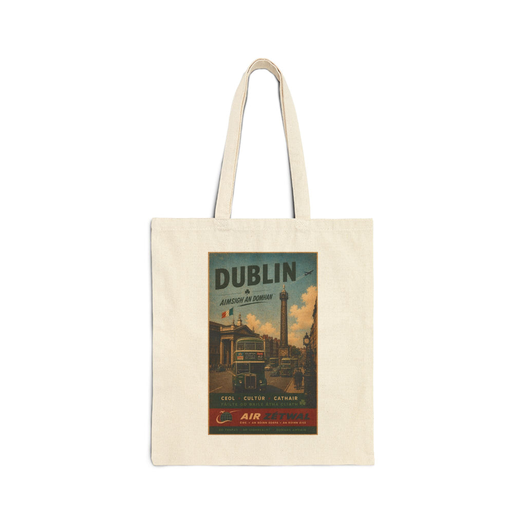 Dublin Ireland Vintage Travel Canvas Tote