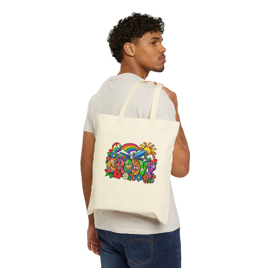 Groovy -Tote Bag - Retro Series | Canvas Travel Tote