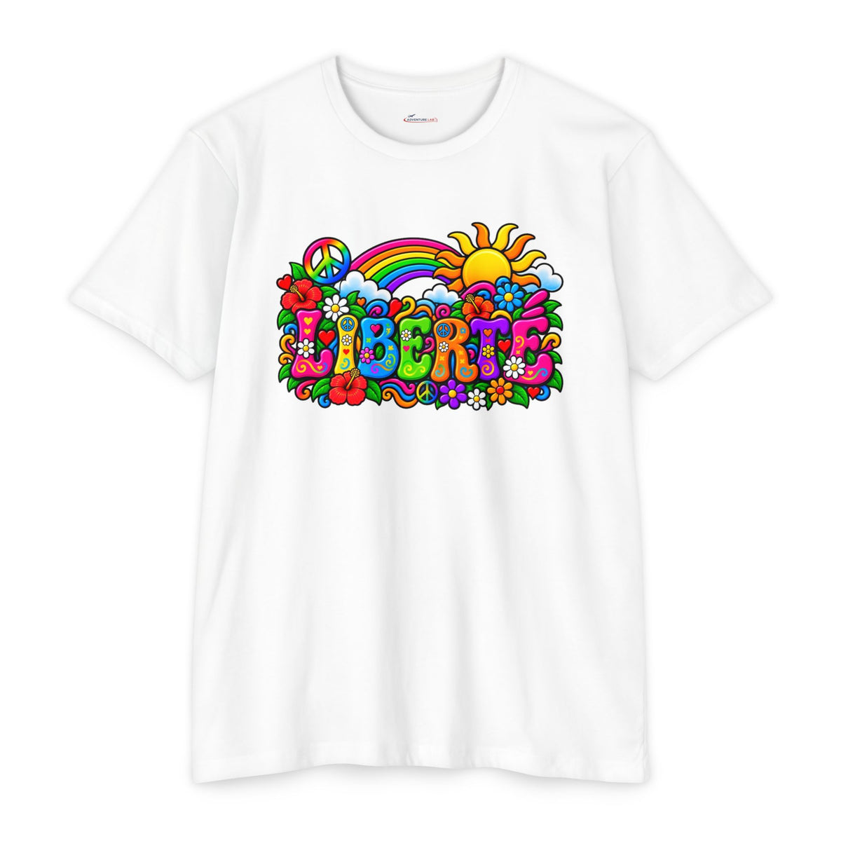 T-shirt LIBERTÉ — Esprit rétro et couleurs éclatantes
