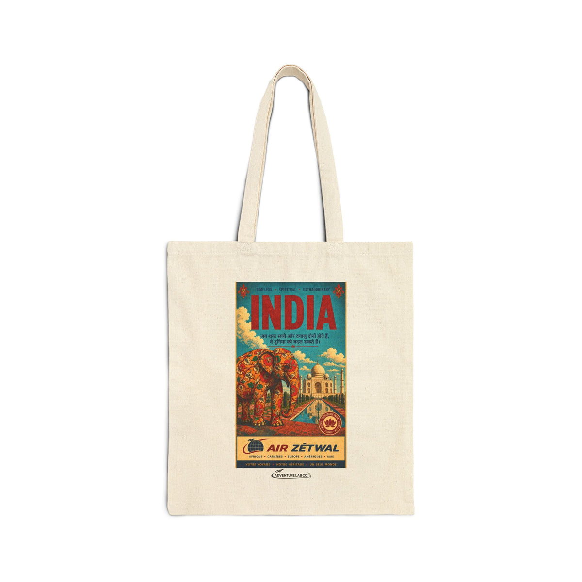 India Vintage Travel Canvas Tote