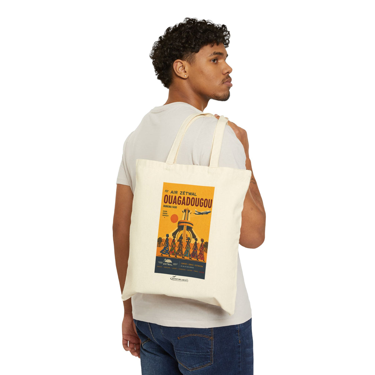 Ouagadougou Burkina Faso Vintage Travel Canvas Tote