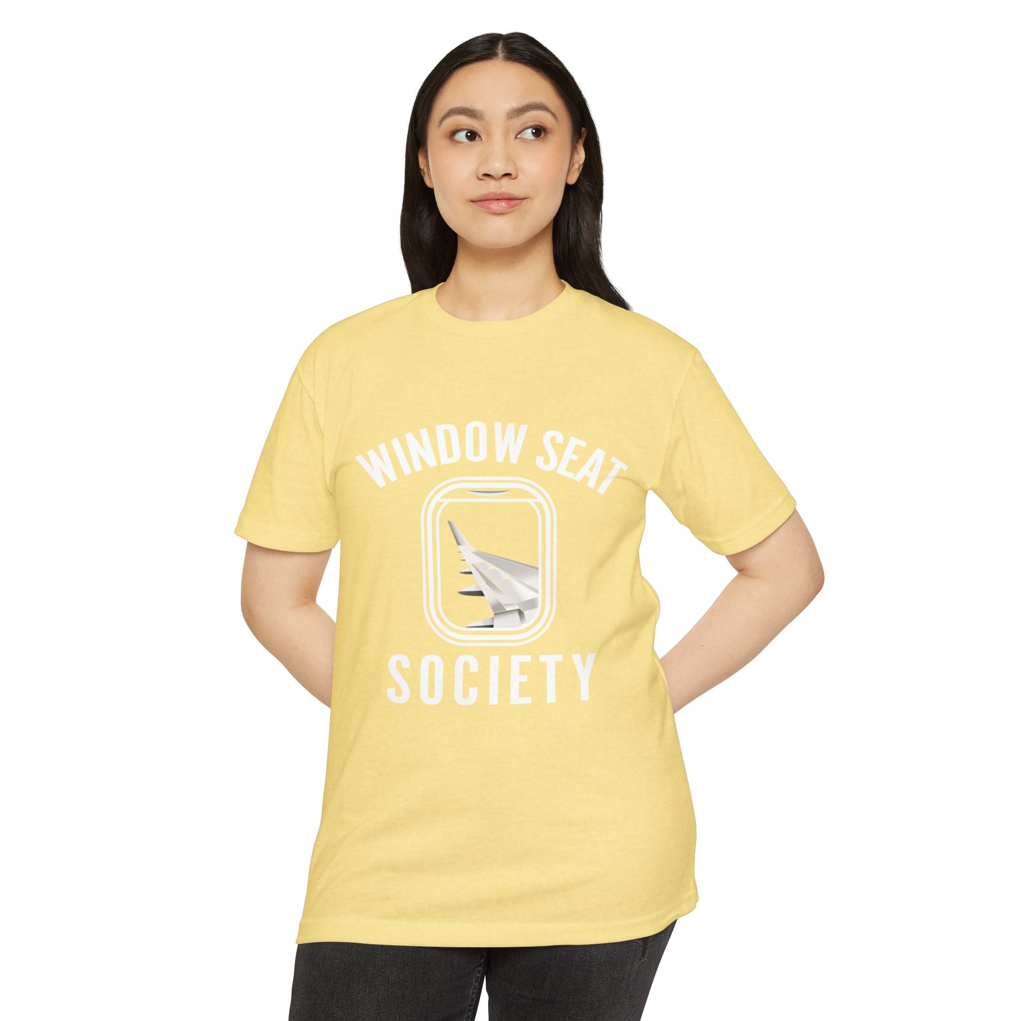 Window Seat Society T-Shirt — Retro Airplane Travel Tee