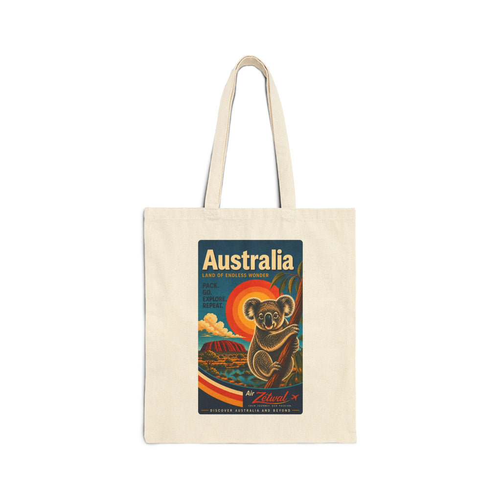 Australia Koala Vintage Travel Canvas Tote