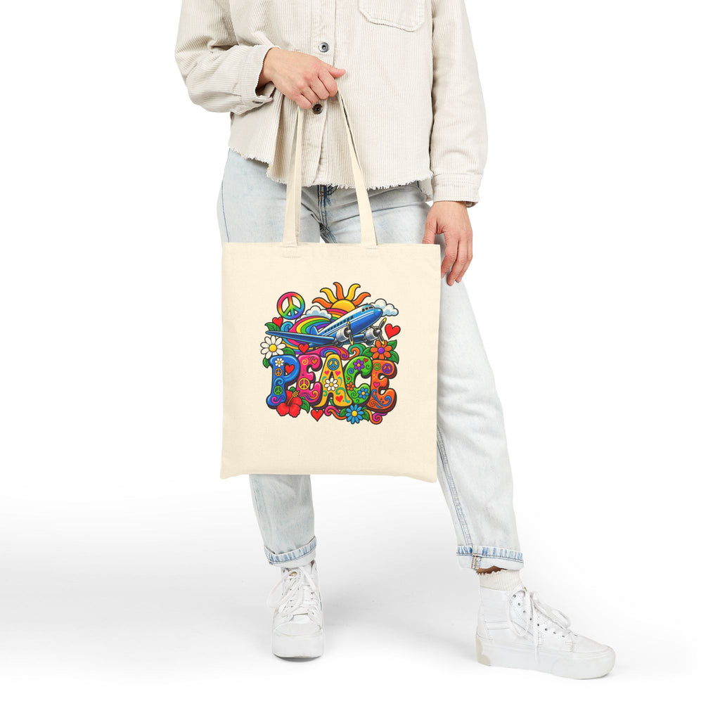 Peace -Tote Bag - Retro Series | Canvas Travel Tote